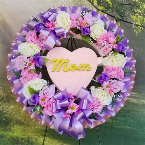There are times where words aren't enough. Cemetery Wreath, Cemetery, Pink Lavender Wreath, Sympathy ...