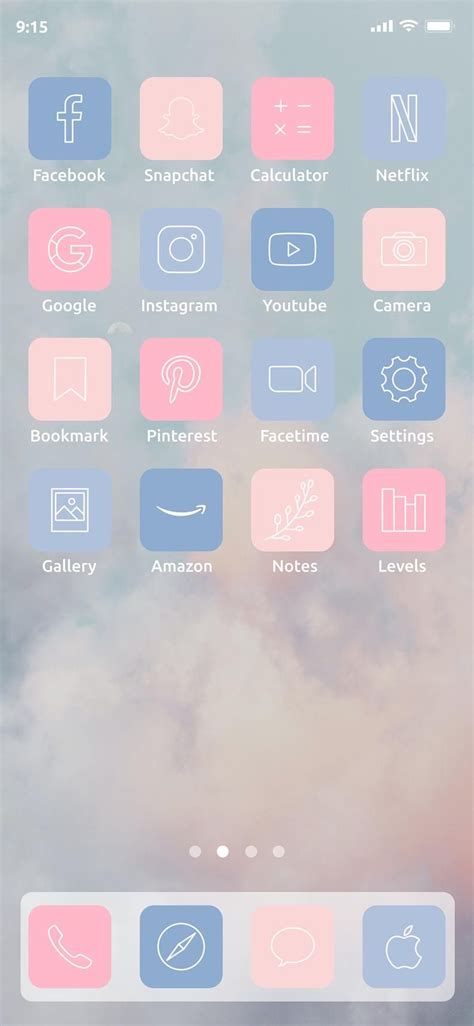 Candy Blue Pink Pastel Aesthetic Ios14 App Icons 50 Pack App Icon