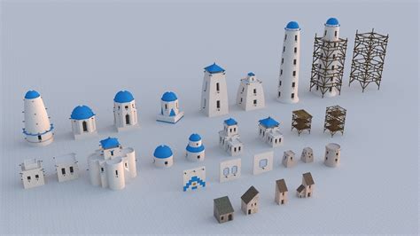 3d Model Building Assets Vr Ar Low Poly Cgtrader