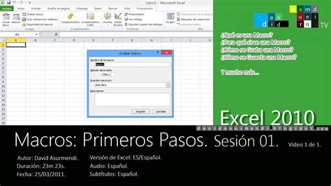 Macros En Excel C Mo Crear Y Grabar Una Macro Con La Grabadora De