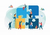 Teamwork successful together concept. Business People Holding the big ...