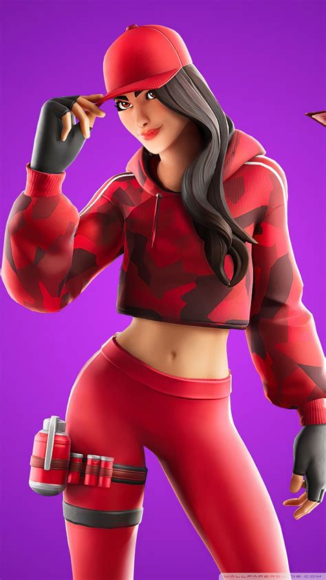 Fortnite Battle Royale Game Ruby Skin Outfit Ultra Hd Desktop Background Wallpaper For 4k Uhd Tv