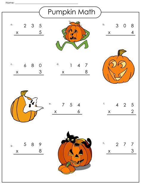 Free Halloween Math Printables Printable Templates