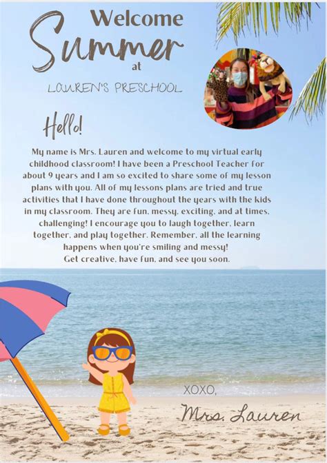 Preschool Summer Theme Lesson Plan Montessori And Etsy