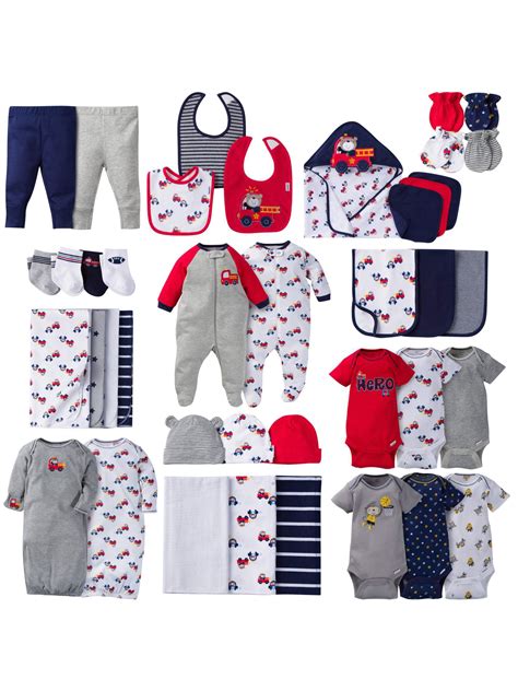 Gerber Baby Shower Layette Set Burp And Bath Bundle 40pc Baby Boys