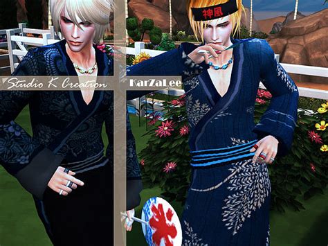 Japanese Yukata Aizome At Studio K Creation Sims 4 Updates