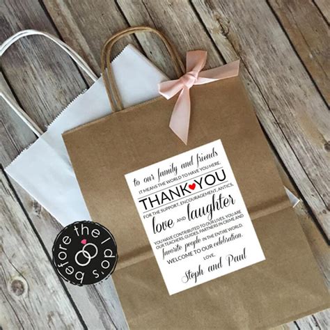 Personalized Thank You Wedding Welcome Bag Etsy