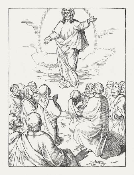 Drawing Of The Ascension Of Jesus Illustrations Royalty Free Vector