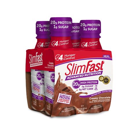 Slimfast Advanced Nutrition High Protein Meal Replacement Shakes Creamy Chocolate 11 Fl Oz