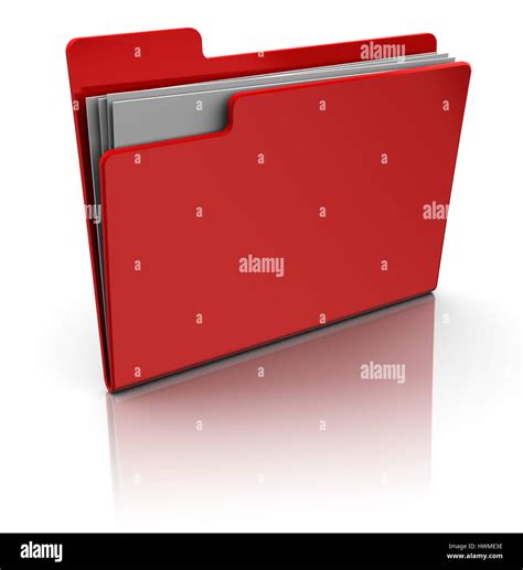 3d Illustrationof Red Folder Icon Stock Photo Alamy