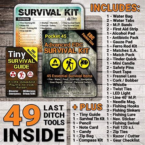 Diy Ultimate Edc Advanced Pocket Survival Kit 49 In 1 Build Bundle