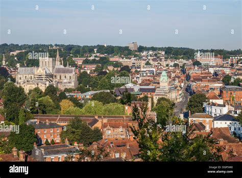 England Hampshire Winchester City Skyline Stock Photo Royalty Free