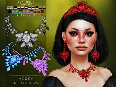 Blahberry Pancake 20k Necklace V2 The Sims 4 Download