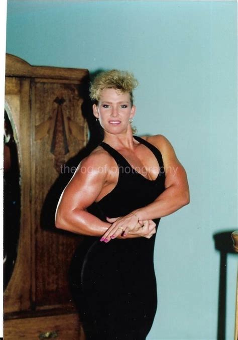 Muscle Girl Found Photograph Color Lori Fetrick Portrait Pretty Woman 21 41 H Ebay