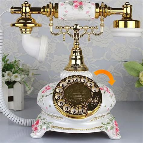 British Rilievo Antika Fashion Vintage Telephone Swivel Plate Rotary Dial Antique Telephones
