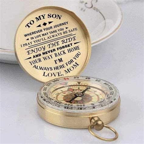 Best gifts from dad to son. Mom To Son-Enjoy The Ride - Compass | Engraved compass ...