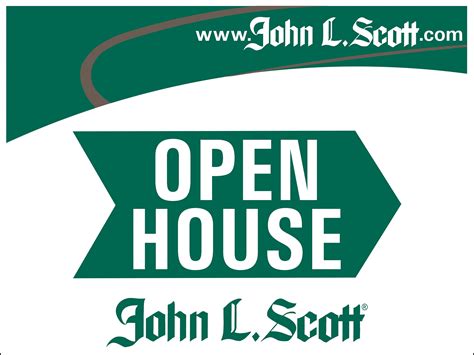 18 X 24 John L Scott Open House Yard Sign Towers Sign Marketing