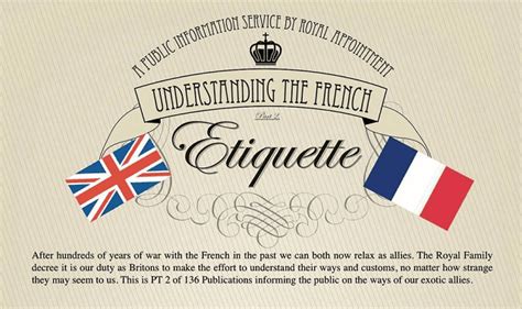 Understanding The French Etiquette Infographic Visualistan