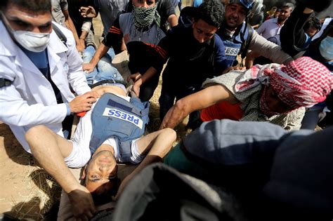 palestinian journalist fatally shot while covering gaza protest wbur news