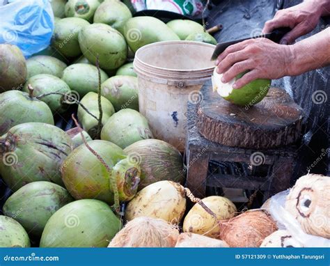 Coconut Juice Stock Image Image Of Thailand Nature 57121309