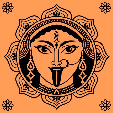 Orange Kali Kali Tattoo Indian Goddess Kali Mother Kali Kali Ma God
