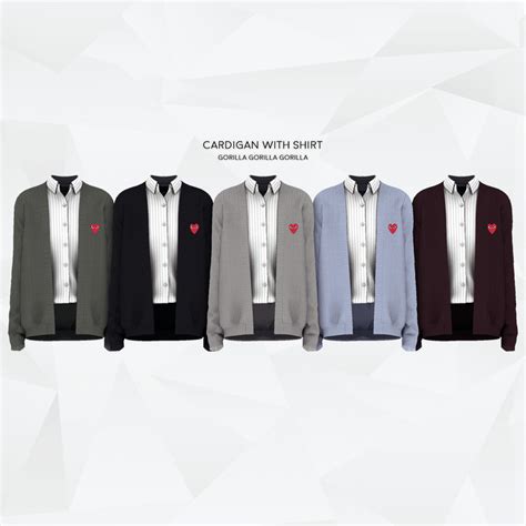 Cardigan With Shirt By Gorillax3 Sims 4 Sims Sims 4 Male Clothes Vrogue