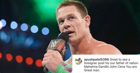 Chicago fans cheer and boo who they want. John Cena Shared A Mahatma Gandhi Quote Looks Like He Cared About Gandhi Jayanti More Than Us