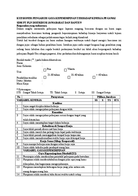15 Contoh Kuesioner Terbuka Tertutup Kepuasan Pelanggan Dll