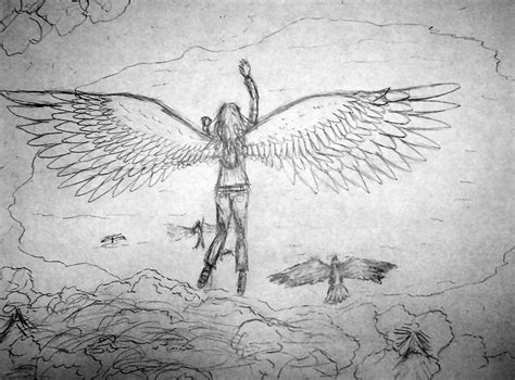 Angel Drawing Pencil Sketch Colorful Realistic Art Images Drawing