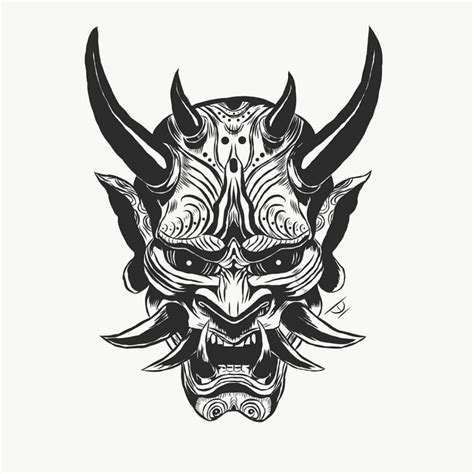 Zur Meditation Beantworten Sie Den Anruf Behinderung Japanese Demon Mask Tattoo Designs