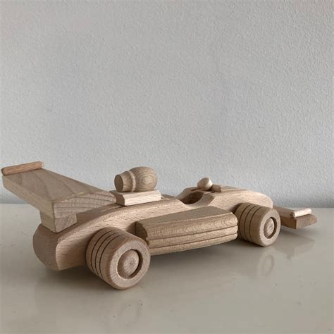 Wooden Racing Car Wooden F1 Natural Toy Eco Toy Etsy