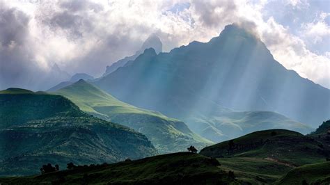 Mountains Landscape Nature Mountain Clouds Wallpaper 2400x1350