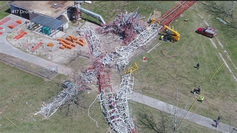 1 Worker Killed When 2000 Foot Tv Tower Collapses Video Abc News