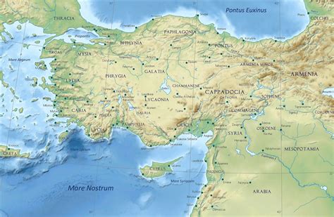 Fileasia Minor In The Greco Roman Period General Map Regions And