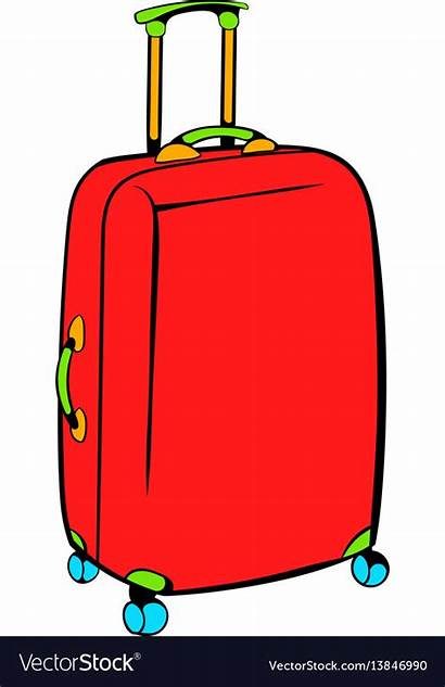 Suitcase Cartoon Travel Icon Vector Royalty