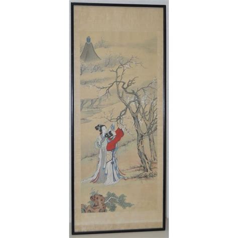 C1930s Vintage Japanese Silk Paintings Set Of 4 Chairish