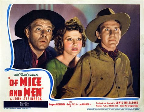 Of Mice And Men 1939 Lobby Card Burgess Meredith Betty Field 5 Of