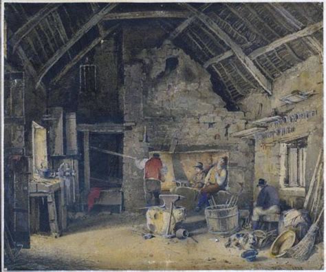 Interior Of A Blacksmith Shop Works The Colonial Williamsburg