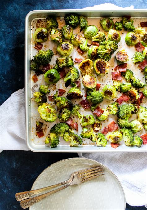 Sheet Pan Brussels Sprouts And Broccoli The Whole Cook