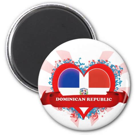 Vintage I Love Dominican Republic 2 Inch Round Magnet Zazzle