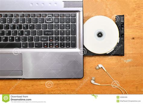 Laptop With Dvd Rom Stock Photo Image Of Mobile Executive 42660406