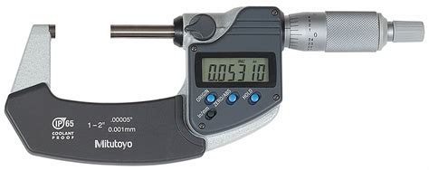 Mitutoyo Ip65 Digital Outside Micrometer Range 1 In To 2 In 254 To