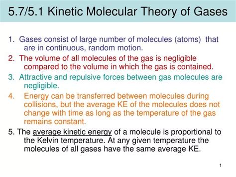 Ppt 5751 Kinetic Molecular Theory Of Gases Powerpoint Presentation Id7076744