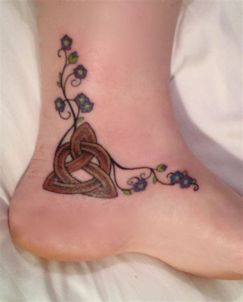 Finally Did It My First Tattoo Celtic Triquetra Knot With Vines And