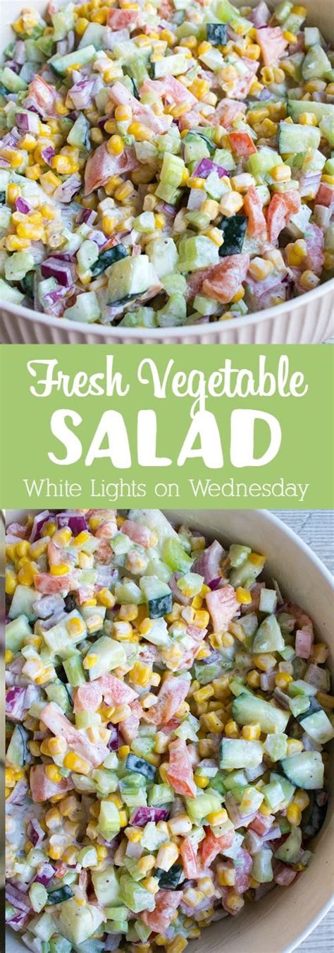 This Fresh Vegetable Salad Is A Quick And Delicious Side Dish Perfect
