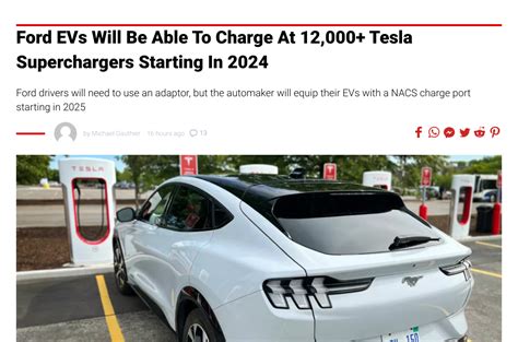 Ford Evs To Access Teslas Supercharger Network In 2024 A Game
