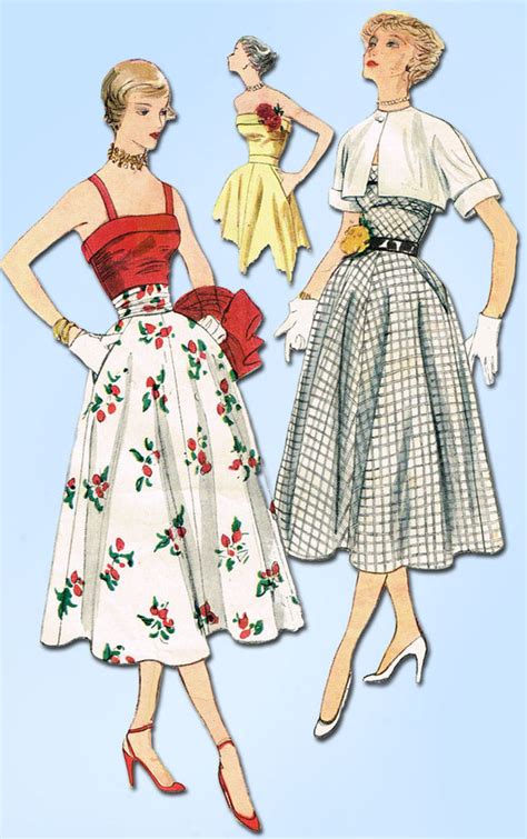 1950s Sun Dress And Bolero Vintage Sewing Pattern