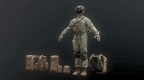 Complete Soldier Pack 3d Model By Albin