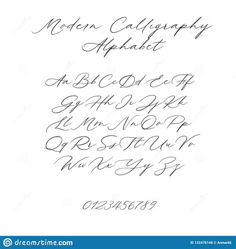 Vector Calligraphy Alphabet Exclusive Letters Decorative Handwritten