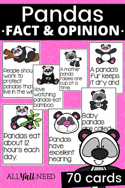 Pandas Fact And Opinion Fact And Opinion Panda Facts Reading